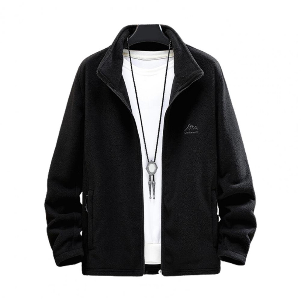 Men Jacket Stand Collar Autumn Winter Men Coat Pure Pockets Jacket Baseball Coat-image-OPC-PBR5Y8H-NEW