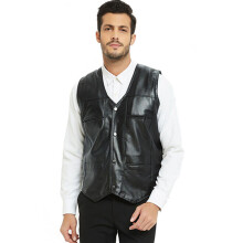 Pocket Vest Men Motorcycle Biker Waistcoat Autumn Sleeveless Jacket For Male