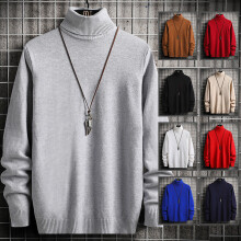 Running sweater teenagers long sleeve solid casual turtleneck loose winter sweater clothing winter clothes sweater