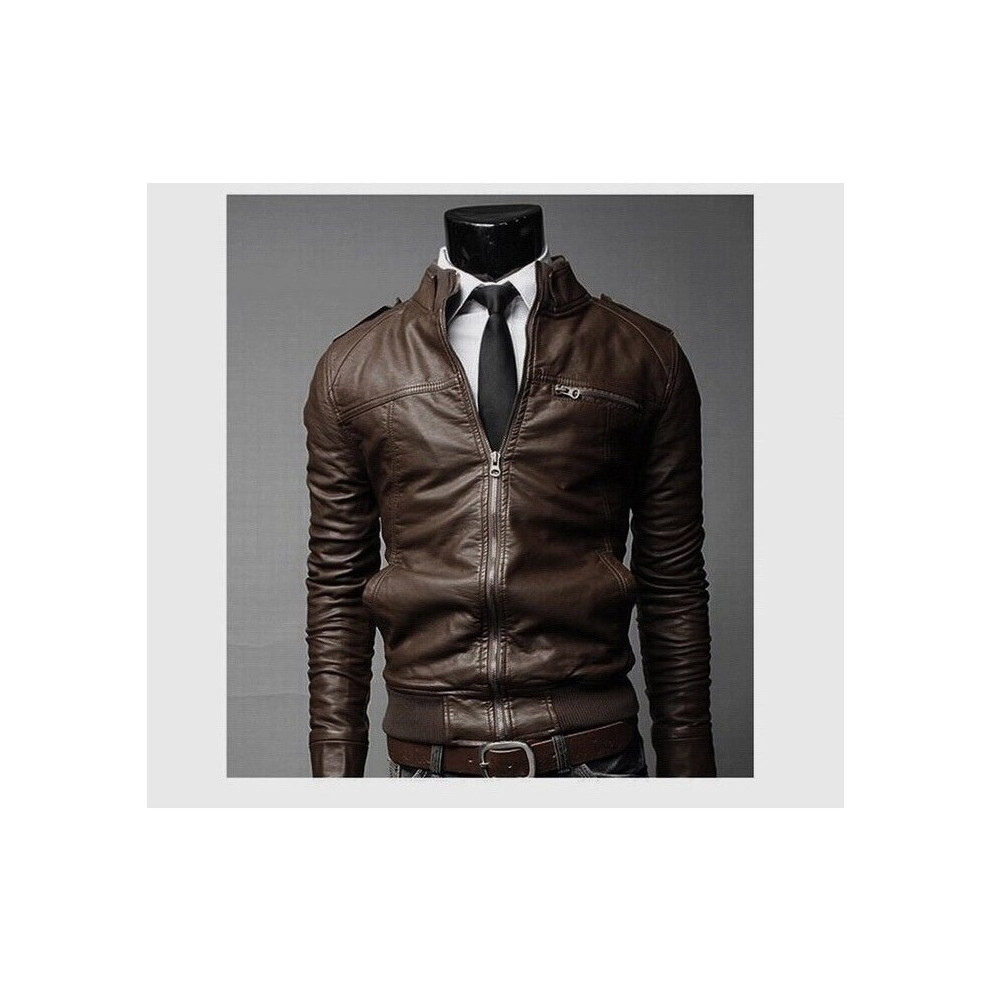 Leather Jacket Men Veste Motorcycle Jacket Man Leather Coats Male Biker Jacket Men Faux Leather Coat Multicoloured 885658535544