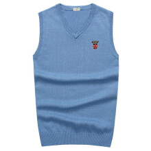 100% Cotton High Spring Autumn Mens Knitted Vest Casual Sleeveless Mens Sweaters Clothing Male Tops M-3XL 8501