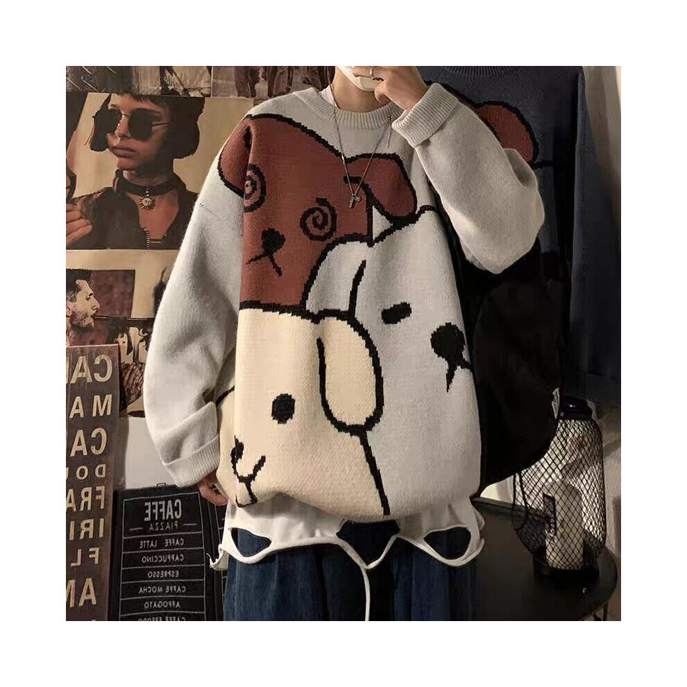Men Sweater Cartoon Winter Men Clothing Long Sleeve Knitted Pullover Sweater Oversized Cotton Coat-image-OPC-PBR5YYD-NEW