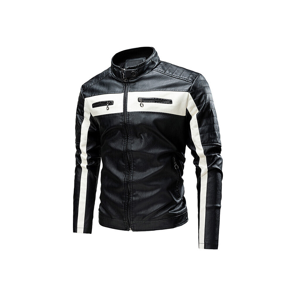 Biker Jacket Men Men's Splicing Leather Jacket Motorcycle Leather Coat Casual Men Clothing Plus Size 5XL-image-OPC-PBR5YXK-NEW