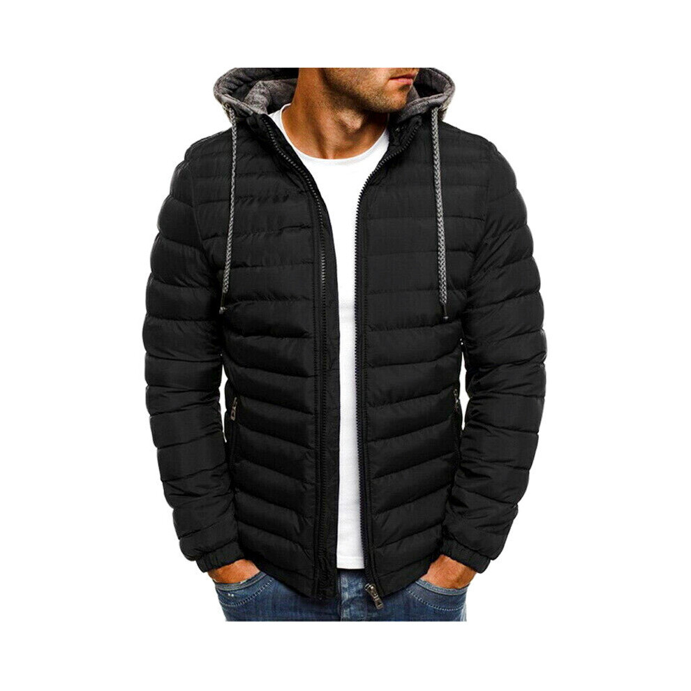 Men Jacket Windbreaker Harajuku Winter Padded Jacket Hooded Bubble Puffer Warm Coats Outerwear Cardigan Male Hoody Streetwear-image-OPC-PBR62V6-NEW