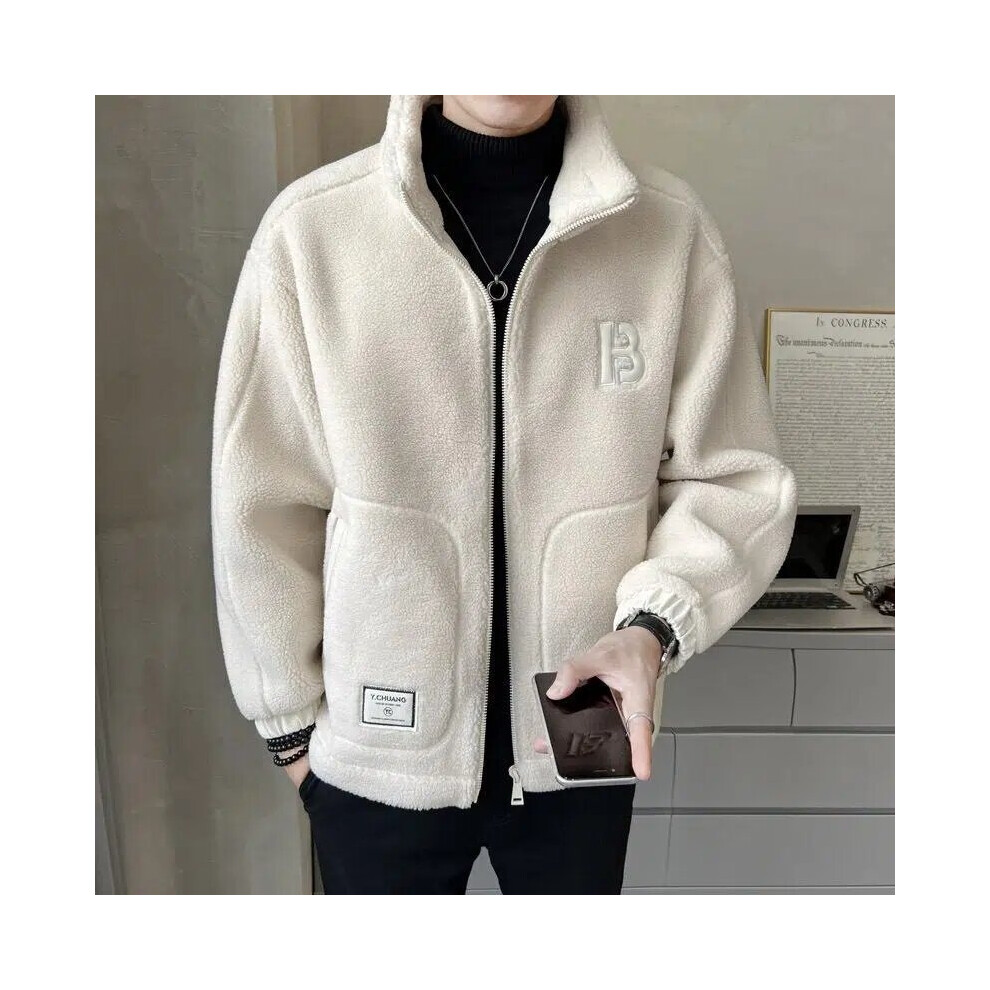22 Lamb Wool Coat Plus Thickening Jackets for Men Autumn Winter Couples Stand-up Collar Polar Fleece Jacket Soft Flannel-image-OPC-PBR65T8-NEW