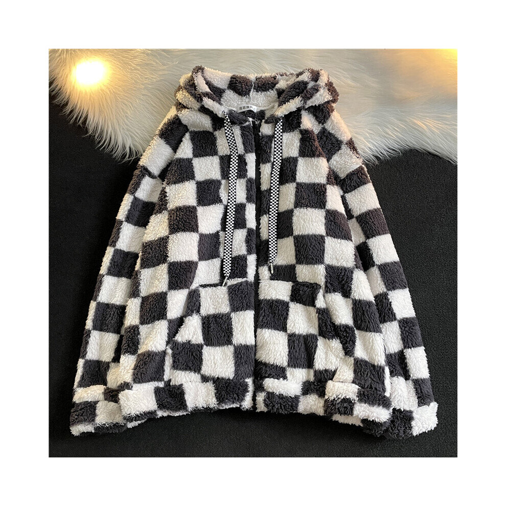 Plaid Parkas Men Winter Thick Lambswool Clothing Teens Kpop Comfortable Handsome Casual BF Arrival Streetwear-image-OPC-PBR65ZH-NEW