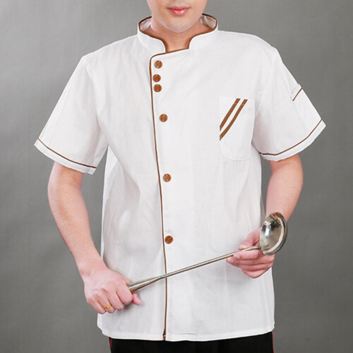 Terrific Quick Dry Buttons Chef Uniform Chef Uniform Soft Stand Collar 2
