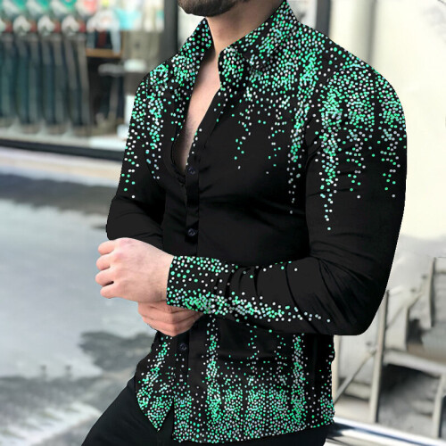 black shirt printed for men