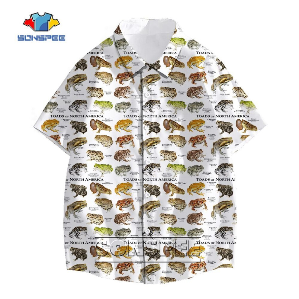 Anime Men's Shirt 3D All Over Printed Amphibian Golden Toad Hawaiian Shirt Summer Casual Beach Short Sleeve Top-image-OPC-PBR6CZT-NEW