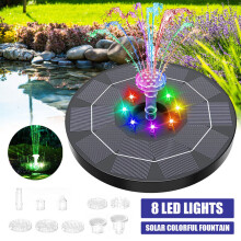 3W LED Solar Powered Water Feature Pump Garden Pond Aquarium Fountain