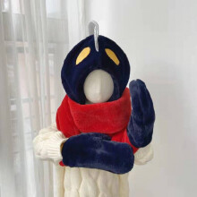 Children's Hats and Scarf All-in-one Winter Hat Cartoon Boys and Girls Warm Cap Gloves One-piece Ear Protection Three-piece Set