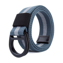 Canvas Belt Both Sides Youth Student Double Rings Slide Buckle Belts Accessories Young Unisex CBCA150