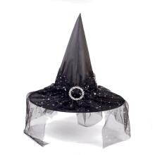 Lace Cosplay Party Unisex Personality Witch Hat Casual Tide Christmas Present Halloween Hat Adult Cap Wizard Hat