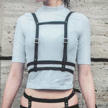 Men Women Unisex GOTHIC Leather Harness, Body Bondage Cage Belt Waist Belt Straps Adjustable Buckle Belt Garter belts