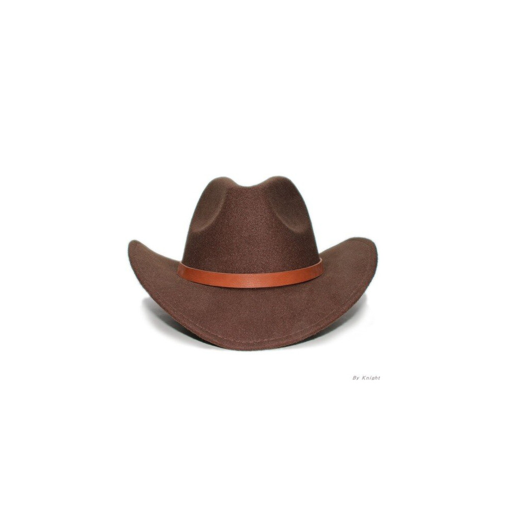 A159 Adult and Kids Wool Fedoras Hats Parent West Cowboy Hat Large Brimmed College Style Bowler Hat Adjustable Size Cowboy Caps-image-OPC-PBR6HNZ-NEW