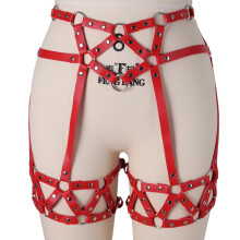 Sexy Tight Leg Harness Bondage Adjust Punk Suspender Strap Belts Harajuku Women PU Leather Garter Belt Elasticity Body Harness