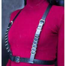 sexy Punk women Gothic Leather Wide belt Body Bondage Cage Sculpting Harajuku Lingerie Straps Chest Suspenders Dress Belt