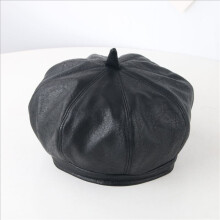 PU Leather Beret Hat for Kids Boys Girls Fall Winter Newsboy Artist Cap Children French Octagonal Painter Hats Boina Barets