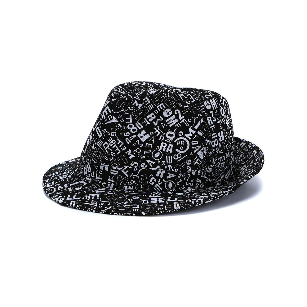 Men High Leather Jazz Fedora Gentleman Print Sheepskin Skin Short Brim Pop Fitted Top Hat Male Shows-image-OPC-PBR6KDZ-NEW