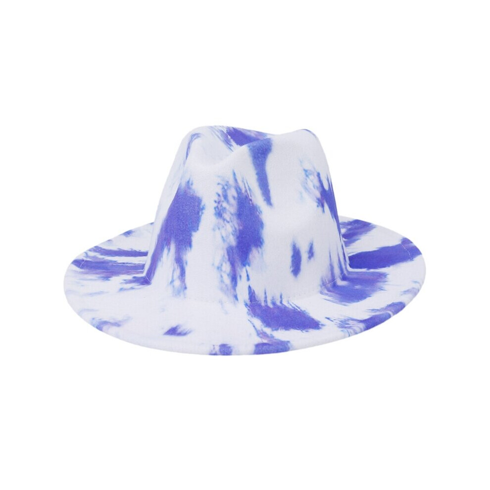 Classic Fedora British Retro Hat Graffiti Jazz Top Hat Warm Big Brim Hat Adult Dancer Prop Street Dancer-image-OPC-PBR6HTQ-NEW