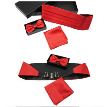 Wedding Satin Solid Mens Cummerbund For Men Tuxedo Formal Suits Sash Wide Belts Ceremonial Belt/Morning Dress Gift For Dad Set