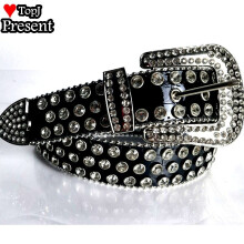 Women Men Bling Bling Rhinestones Belt Studded Belt Gothic Cinto De Strass Ceinture Goth cosplay Harajuku belt