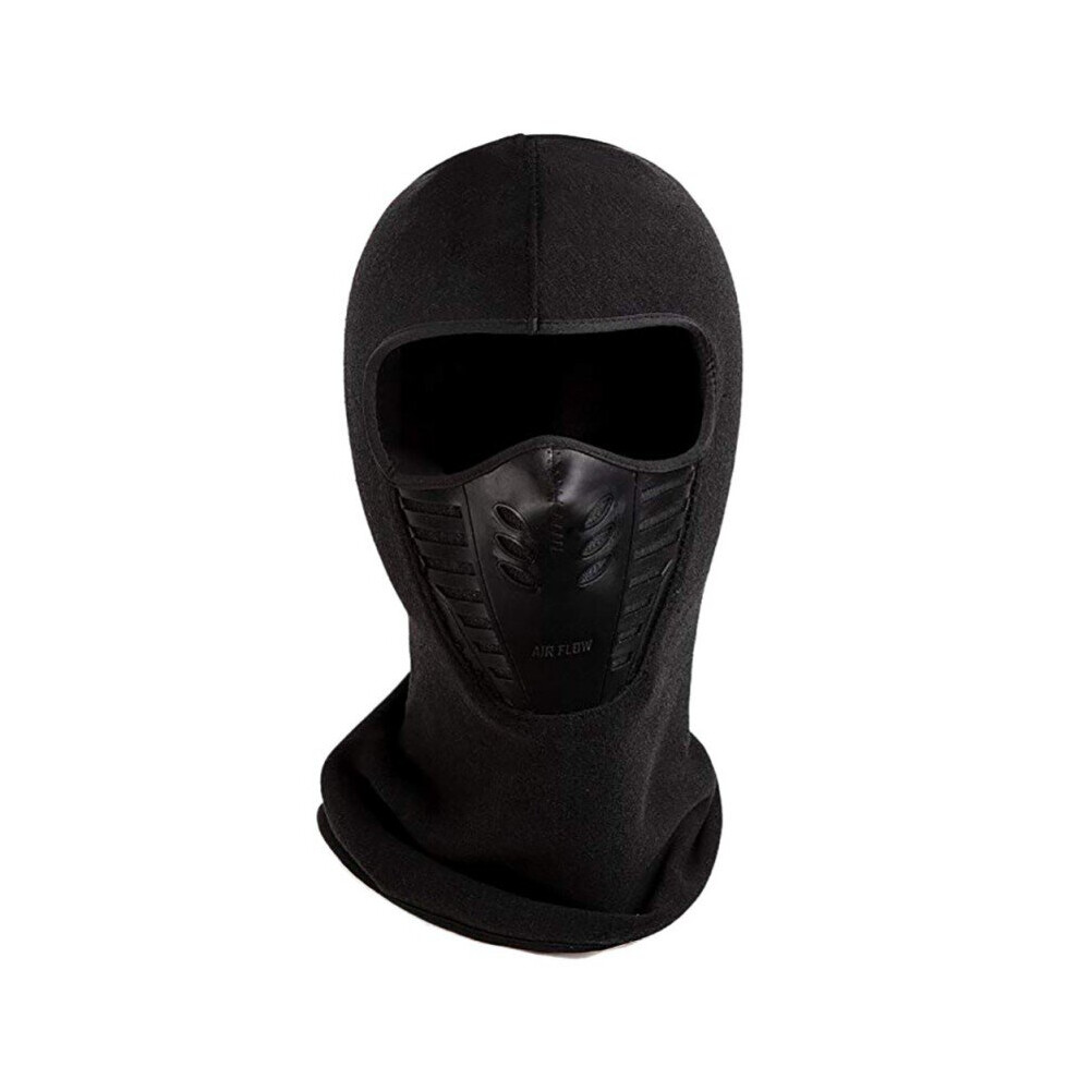 Winter Warm Face Mask Outdoor Bicycle Bike Climbing Skiing Windproof Carbon Filter Thermal Fleece Balaclava Head Protector Black 885658674854