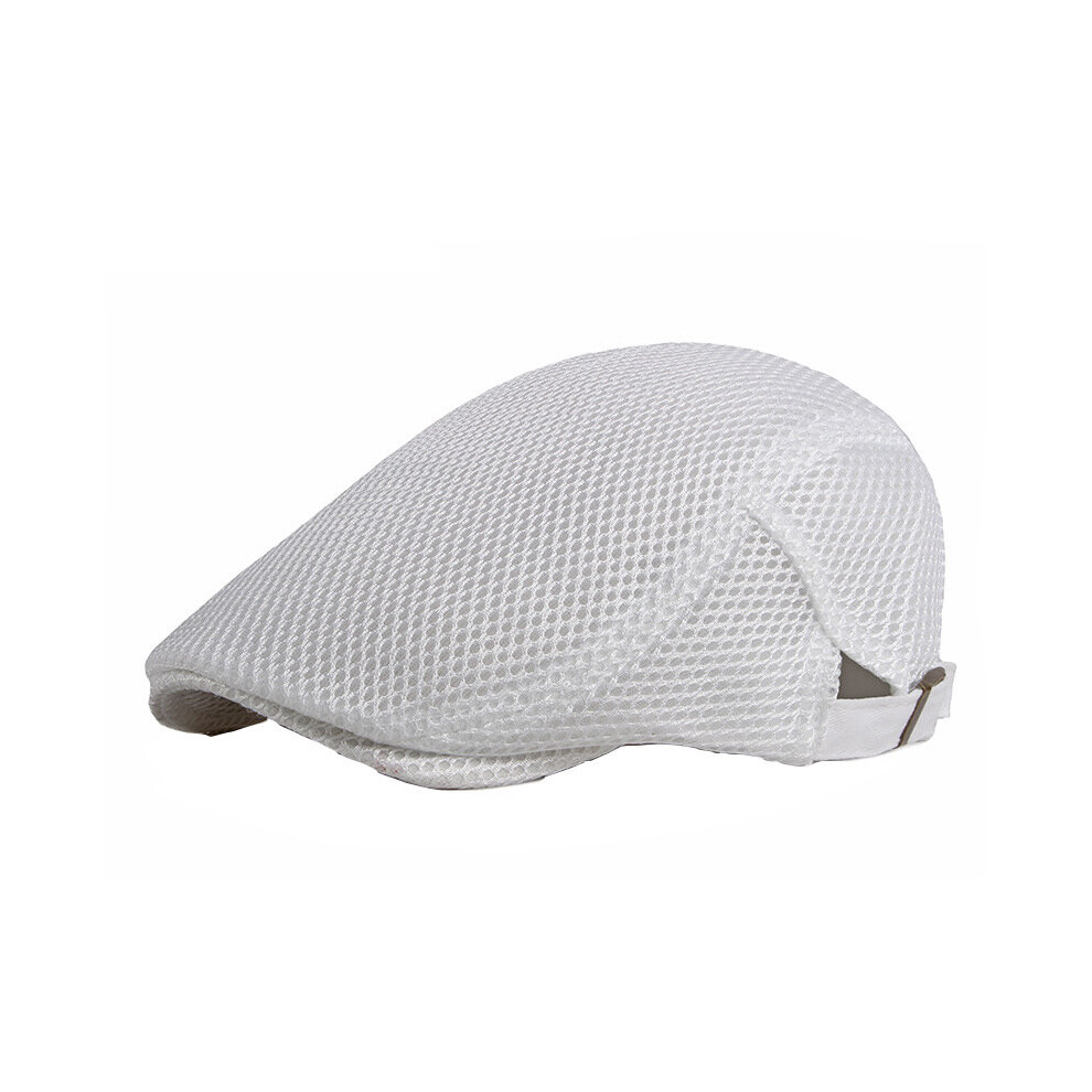 Men Adjustable Retro Mesh Beret Hat Women Solid Casual Breathable Sun Hat Newsboy Detective Restaurant Work Painter Gorra-image-OPC-PBR6KS8-NEW