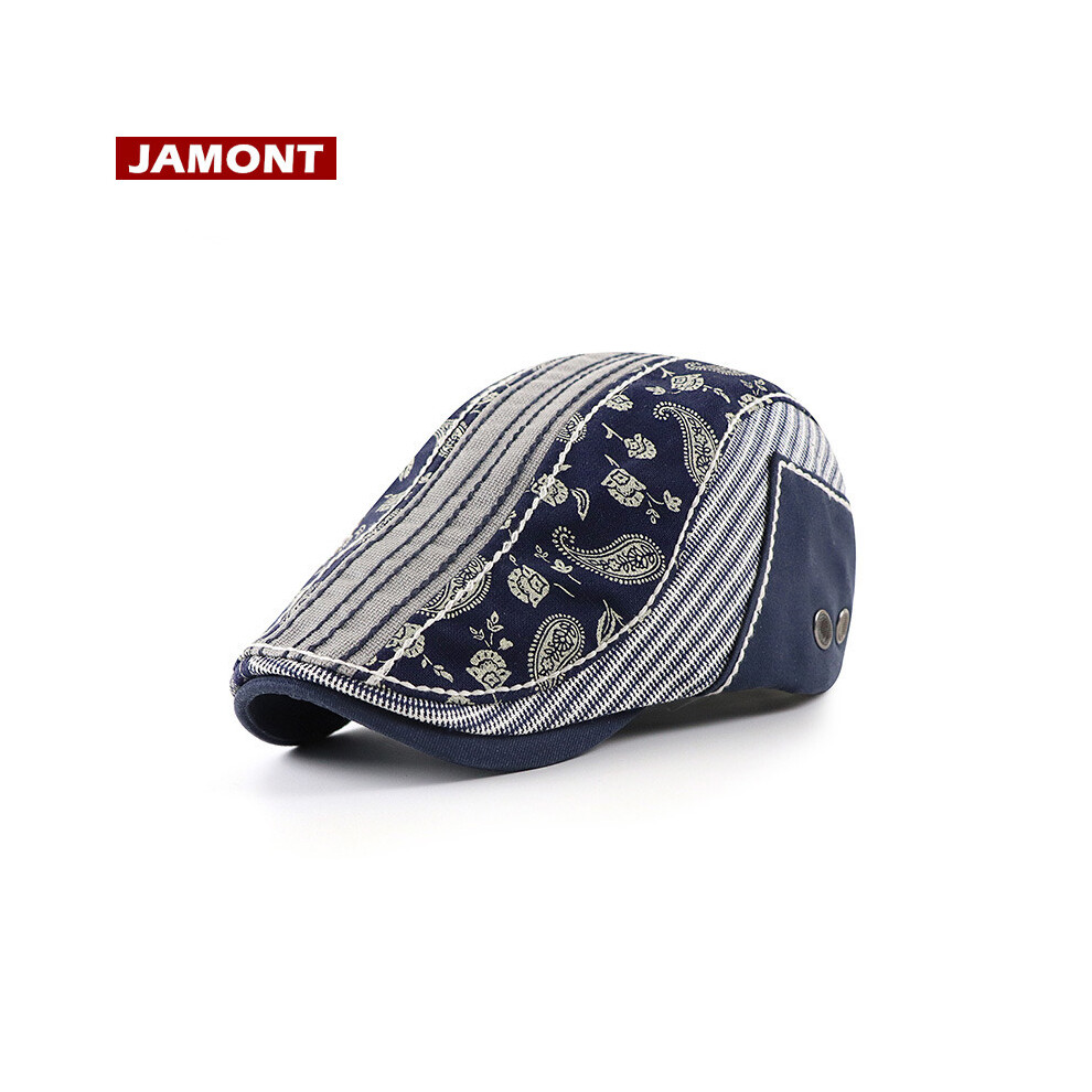 [JAMONT] Beret Hats Print Striped Visor Cap for Men Women Casual Hat Casquette Outdoor Sunhat-image-OPC-PBR6RPY-NEW