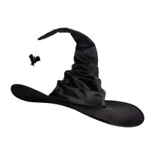 Halloween Folds Witch Wizard Hat Party Cosplay Costume Headgear Devil Cap Props Decoration Supplies for Adult Women Men