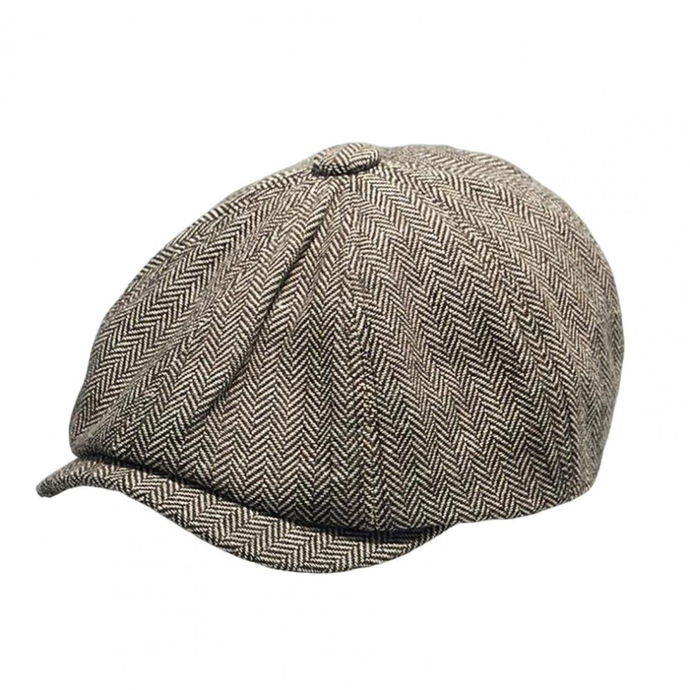 Men Beret Practical Casual Retro Herringbone Pattern Painter Hat for Winter Hat Cap-image-OPC-PBR6SCB-NEW