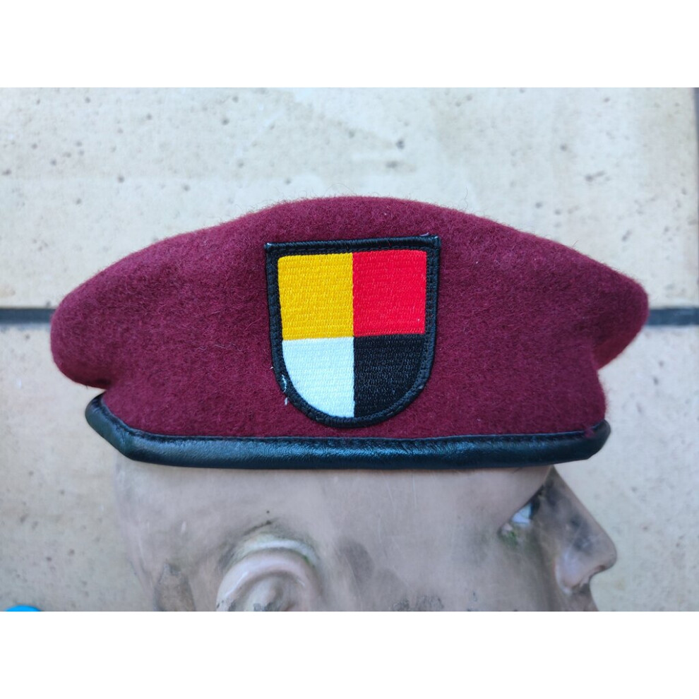 United States U.S. Army 3th Airborne Special Forces Group Wool Red Beret Military Hat-image-OPC-PBR6SCJ-NEW