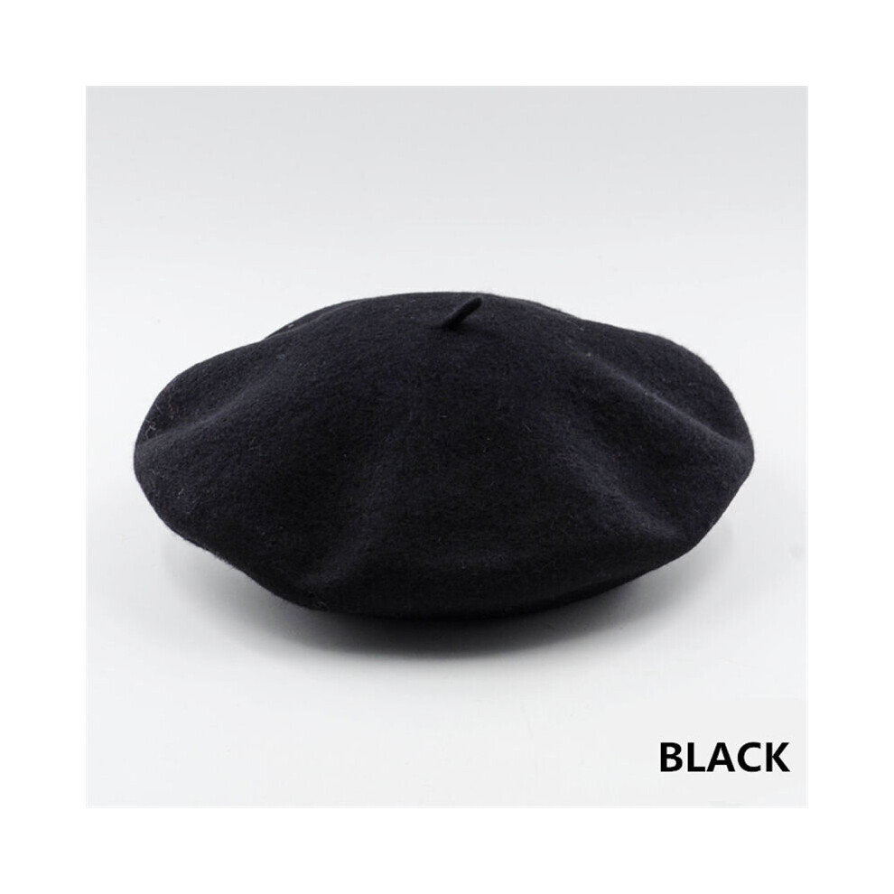 Unisex Vintage Plain Beret Hats French Berets Warm Wool Spring Winter Beanie Hat Women Girl Street Cap Winter Berets Women Men-image-OPC-PBR6Q2K-NEW
