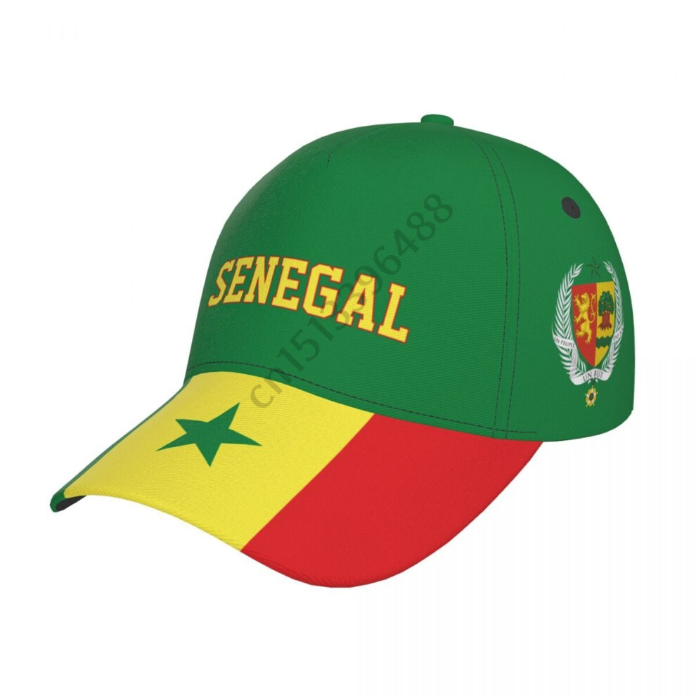 Senegal Flag Soccer Hats Sun Baseball Cap Breathable Adjustable Men Women Outdoor Fishing Hat-image-OPC-PBR6T6F-NEW