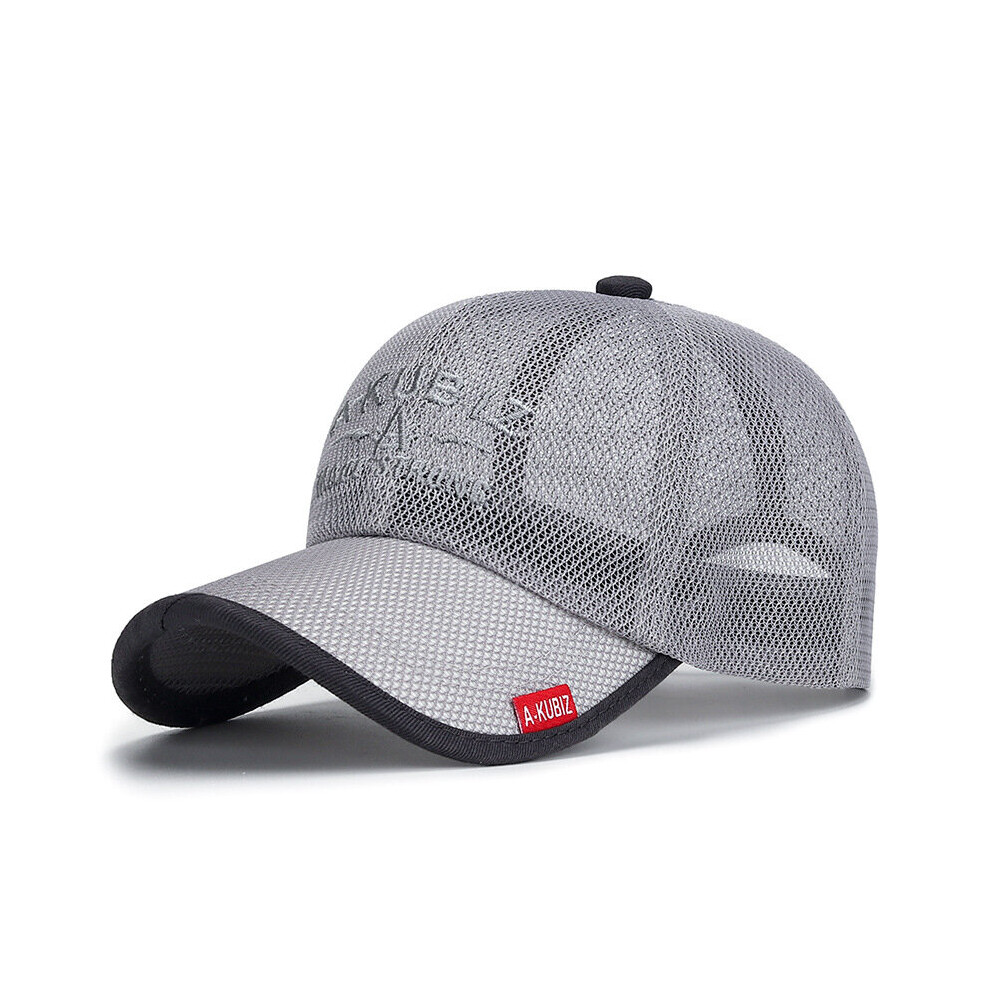 Men's Mesh Baseball Cap Summer Caps Full Mesh Breathable Hat Quick Dry Cooling Hat For Hiking Golf Adjustable Hats Trucker Cap Multicoloured
