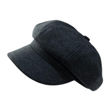 Women Hat Skin-Touch Woolen Hat Windproof Coldproof Winter Girls Pure Octagonal Beret Hat