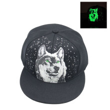 Boys Wolf Luminous Baseball Cap for Party Night Outdoor Funny Trucker Hats