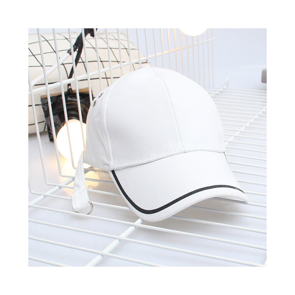 Spring Summer Long Tape Curved Eaves Hat With Rings Male Ma'am Baseball Cap Tide Bone Hip Hop Cap-image-OPC-PBR6X7N-NEW