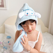 (Cinnamoroll, Cap) Sanrio Kids Kuromi Bath Towel Hair Cap Absorbent Quick Dry Perfect For Use Daily