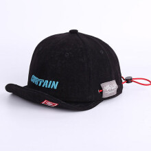3D Embroidery Soft Baseball Caps,Japan Style Short Visor Hat Youth Hip Hop Drawstring Peaked Cap