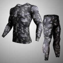 Men Thermal Set Compression Leggings Sport Sport Suit MMA Jogging skin care kits Winter thermal underwear Tracksuit
