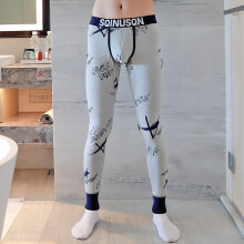 Autumn Pants Cotton Thin Fitting Leggings Youth Mens Underwear Thread Pants Warm Pants