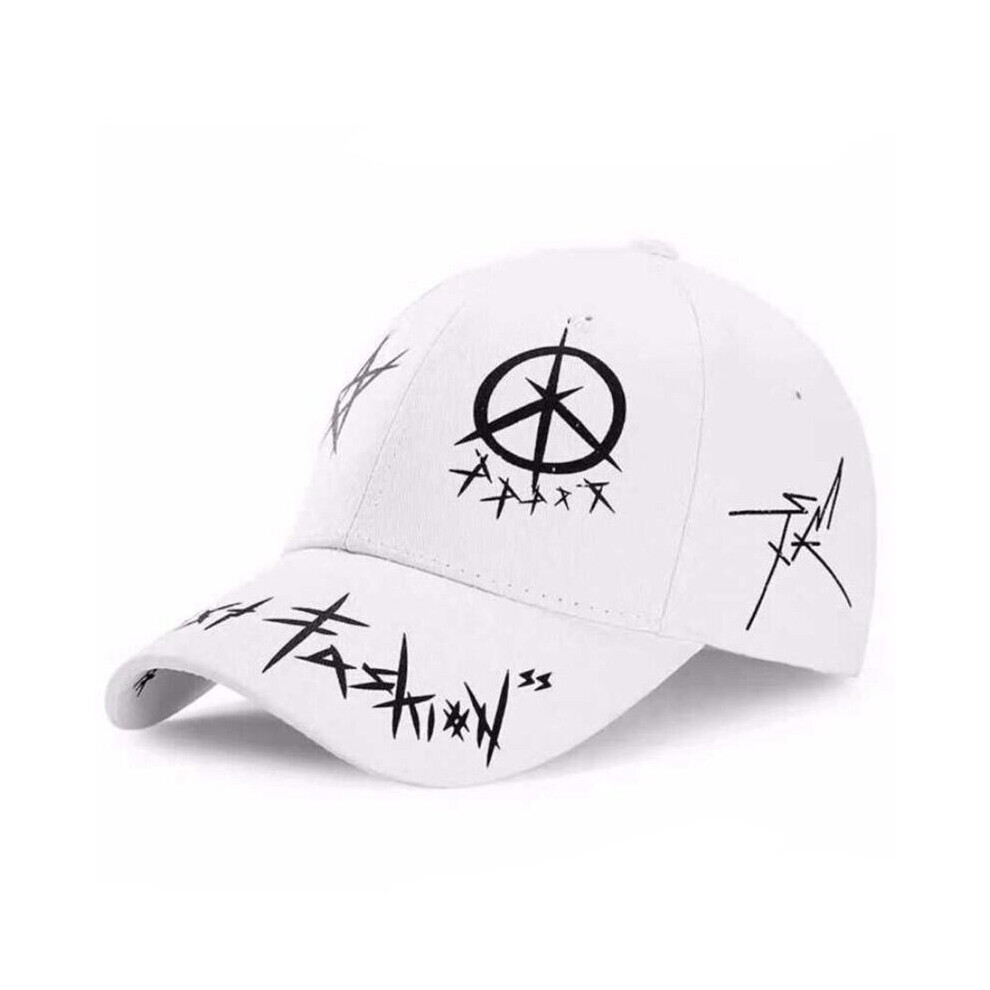 Student Young Men And Women The Spring Summer Sun Hat Cap And Matching Pentagram Graffiti Baseball Cap-image-OPC-PBR7CQF-NEW