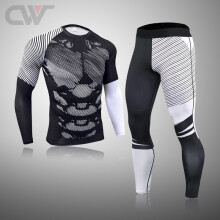 Winter Men Thermal Underwear Set Compression Warm First Layer Skin Long Johns Leggings MMA Track Suit Jogging Suit For Fitness
