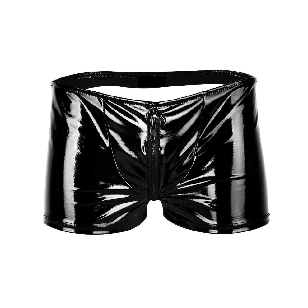 Gay Underwear Sex - Man Open Crotch Flash Leather Underwear for Gay PU Sexy Boxers Outdoor Sex  Adult Porn Lingerie Zipper Penis Pouch Club Costume on OnBuy