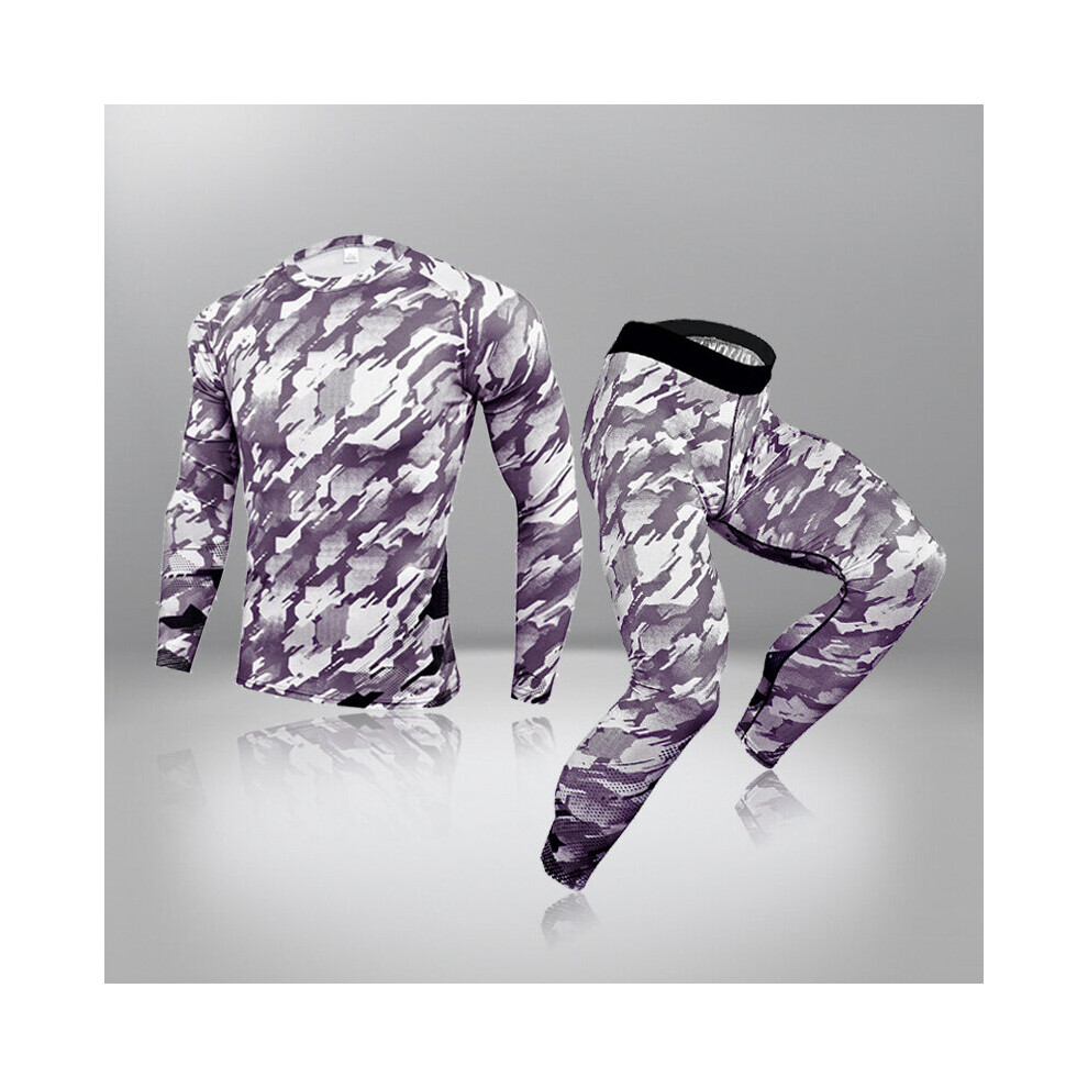 Compression Underwear Men's Winter Thermal Underwear MMA Bodybuilding T-Shirt Rashguard Leggings 2 Piece Gym Fitness Tracksuit-image-OPC-PBR7GVP-NEW