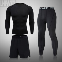 Man Training Base Layer Winter Sports Thermal Underwear Warm Sportswear Compression Tights T-Shirt Leggings Tracksuit Men