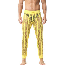 Men Sexy Mesh Tights Running Sport Casual Legging Long Pant Fitness Men Skinny Leggings Homewear See Through Pajama Pants Romper