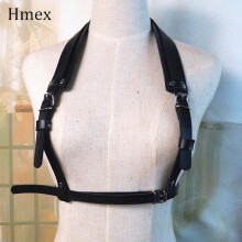Punk Men Bondage Harness Women Shoulder Straps PU Leather Belt Adjustable Buckle Body bdsm Chest Costume Belts