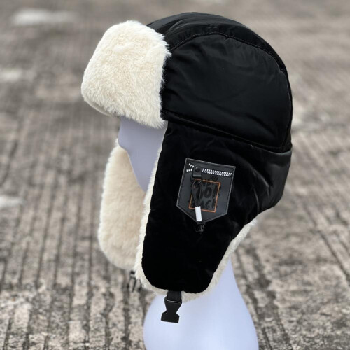Cycling Cap Women Waterproof Snow Travel Flight Hat Solid Flight Cap 1